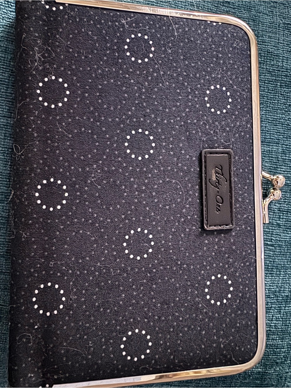 Black Polka Dot clutch photo album